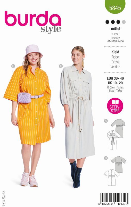 Schnittmuster Kleid Burda 5845