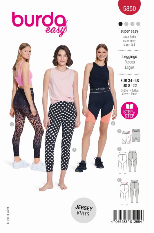 Schnittmuster Leggings Burda 5850