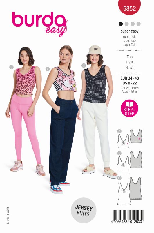 Schnittmuster Top Burda 5852