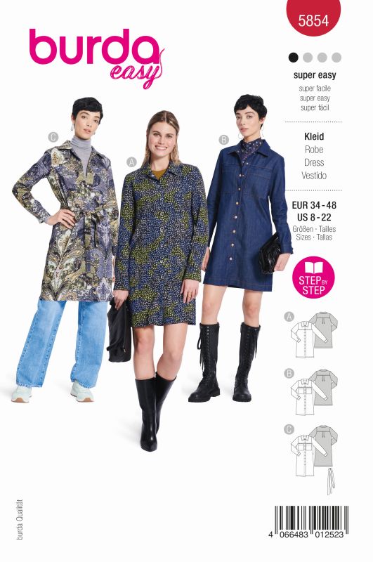Schnittmuster Keid Burda 5854