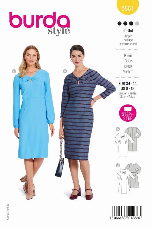 Schnittmuster Kleid Burda 5861