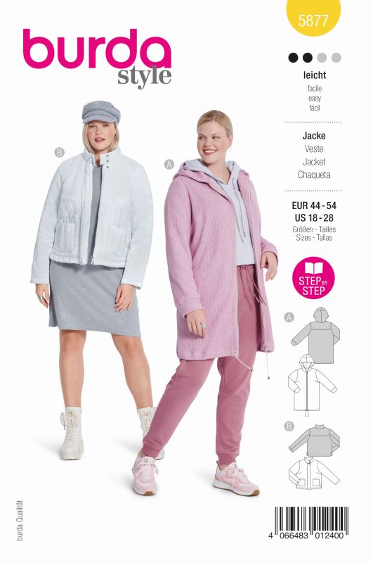 Schnittmuster Jacke Burda 5877