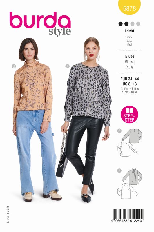 Schnittmuster Bluse Burda 5878
