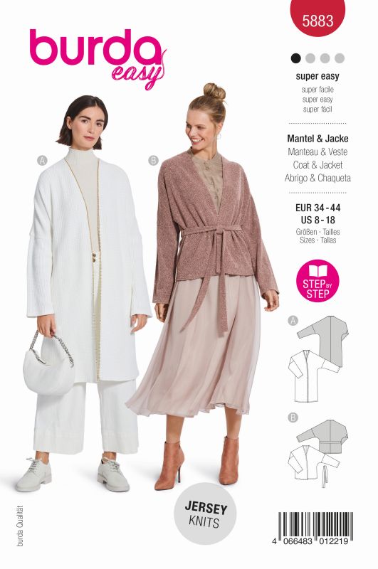 Schnittmuster Jacke & Mantel Burda 5883