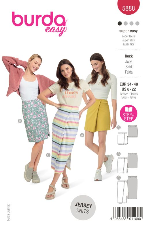 Schnittmuster Rock Burda 5888