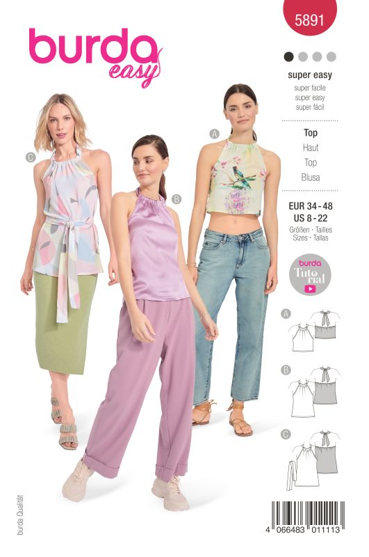 Schnittmuster Top Burda 5891