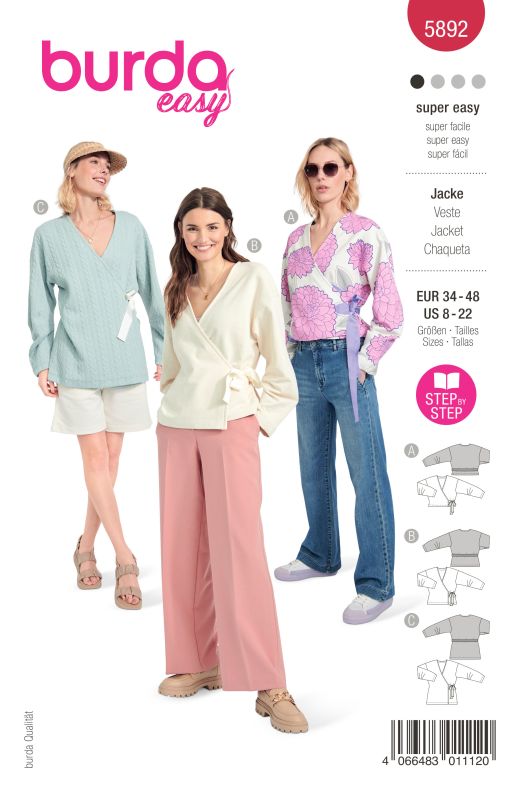 Schnittmuster Jacke Burda 5892