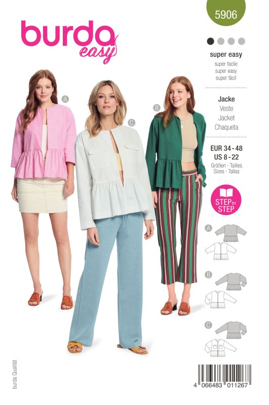 Schnittmuster Jacke Burda 5906