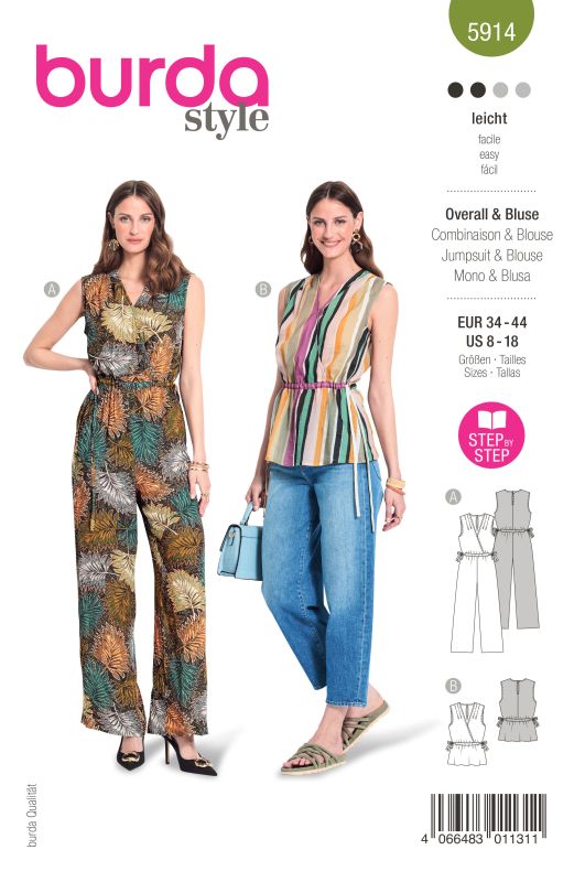 Schnittmuster Overall&Bluse Burda 5914