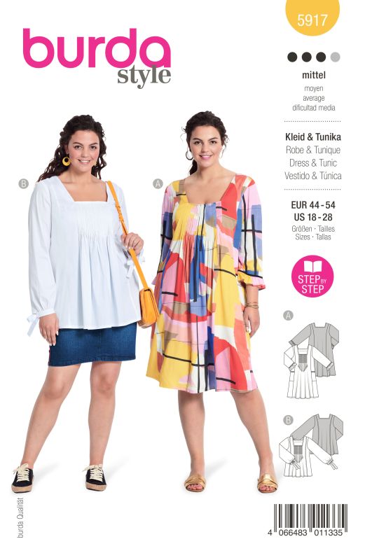 Schnittmuster Kleid&Tunika Burda 5917