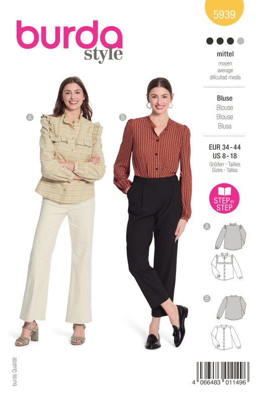 Schnittmuster Bluse Burda 5939