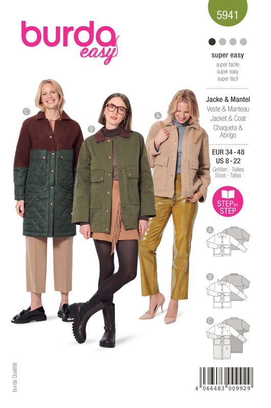 Schnittmuster Jacke & Mantel Burda 5941