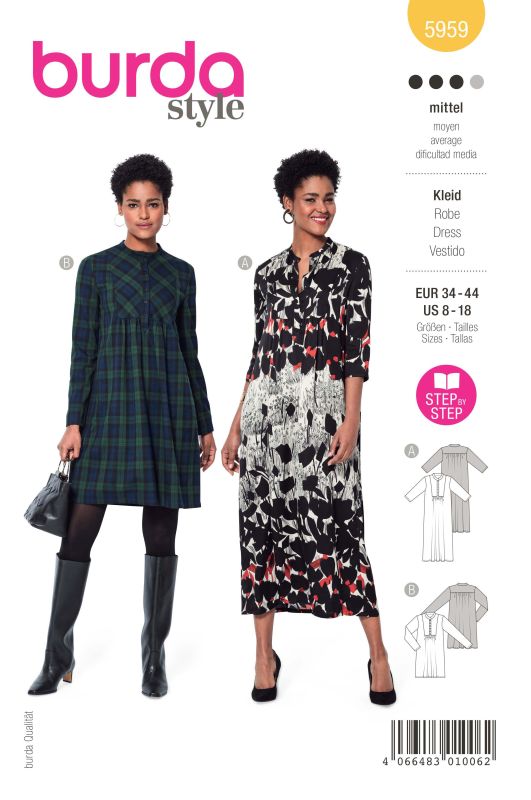 Schnittmuster Kleid Burda 5959