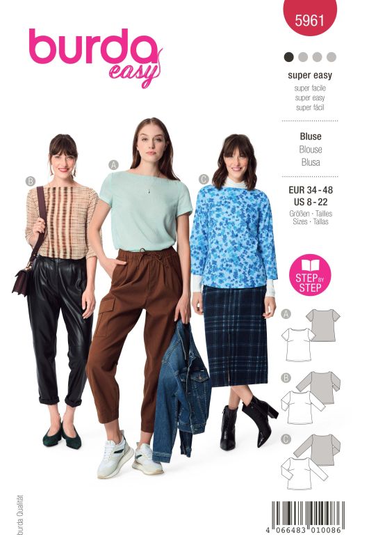 Schnittmuster Bluse Burda 5961