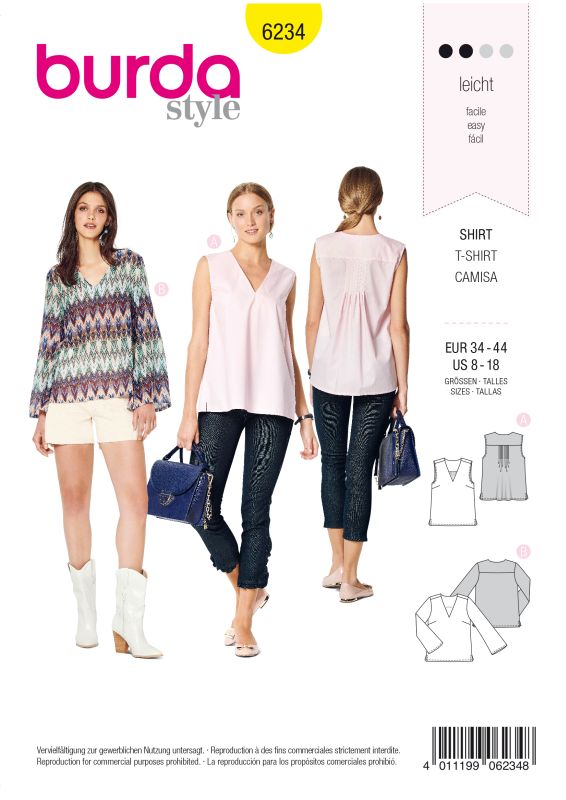Schnittmuster Top Burda 6234