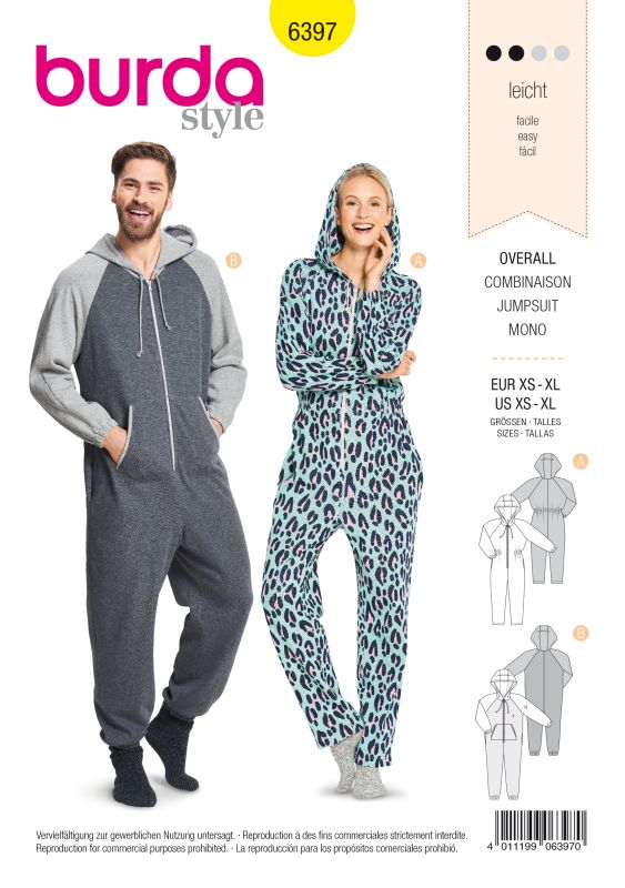 Schnittmuster Overall Burda 6397