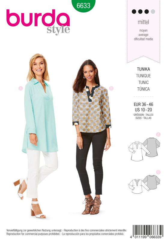 Schnittmuster Tunika Burda 6633