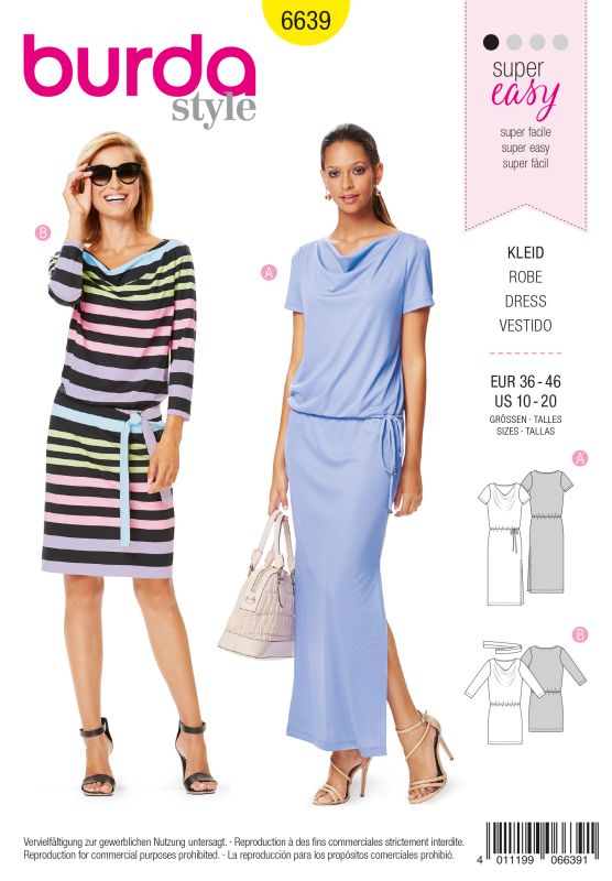 Schnittmuster Kleid Burda 6639