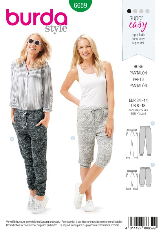 Schnittmuster Hose Burda 6659