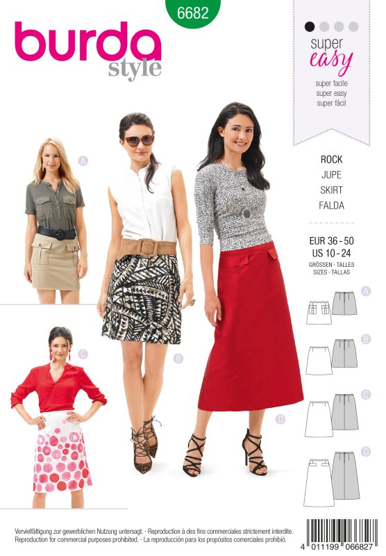 Schnittmuster Rock Burda 6682