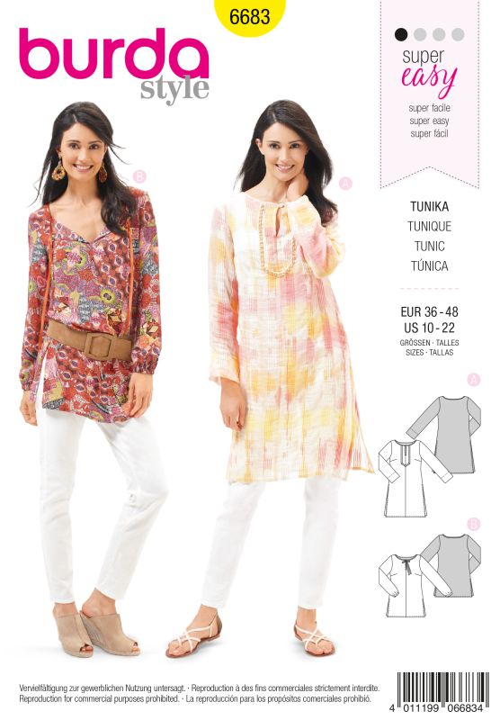 Schnittmuster Tunika Burda 6683