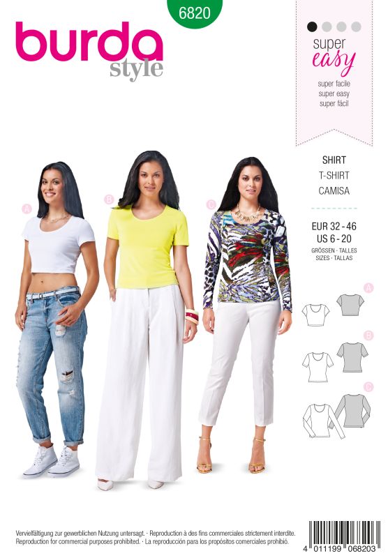 Schnittmuster Shirt Burda 6820