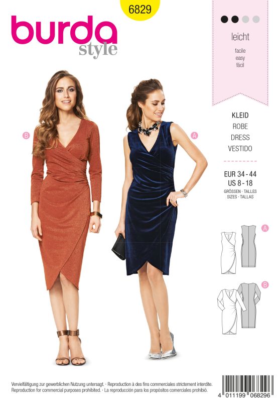 Schnittmuster Kleid Burda 6829