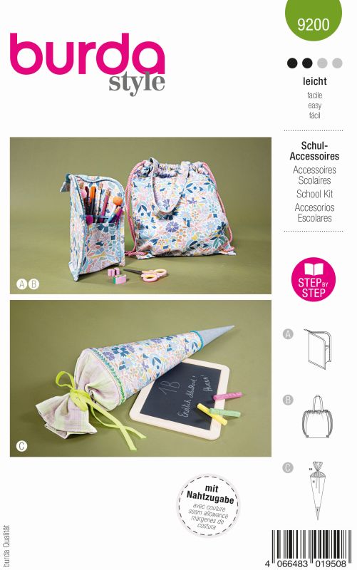 Schnittmuster Schul-Set Burda 9200