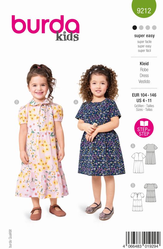 Schnittmuster kleid Burda 9212