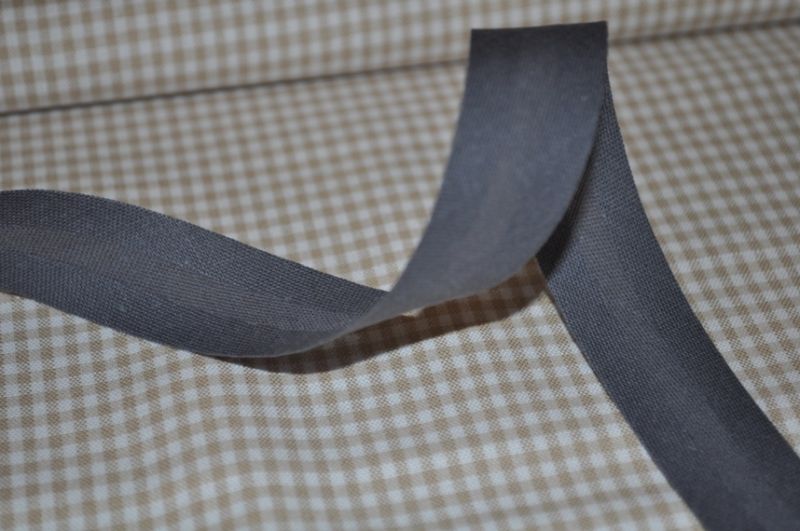 Schrägband gefalzt 20 mm dunkelgrau