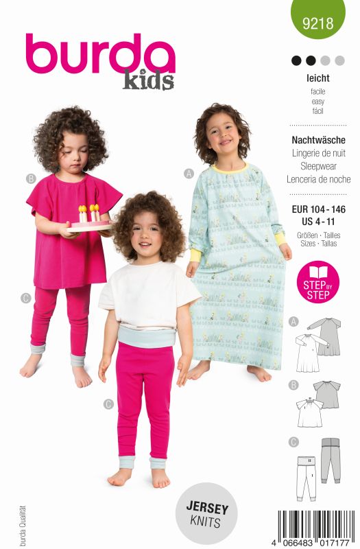 Schnittmuster Nachtwäsche Burda 9218