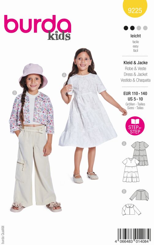 Schnittmuster Jacke & Kleid Burda 9225