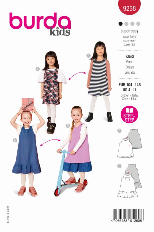 Schnittmuster Kleid Burda 9238