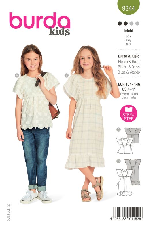 Schnittmuster Kleid&Bluse Burda 9244