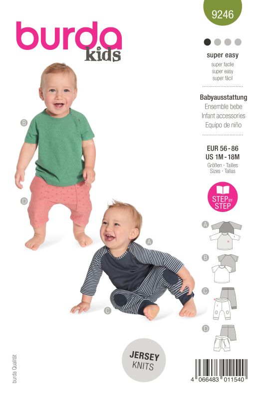 Schnittmuster Babyausstattung Burda 9246