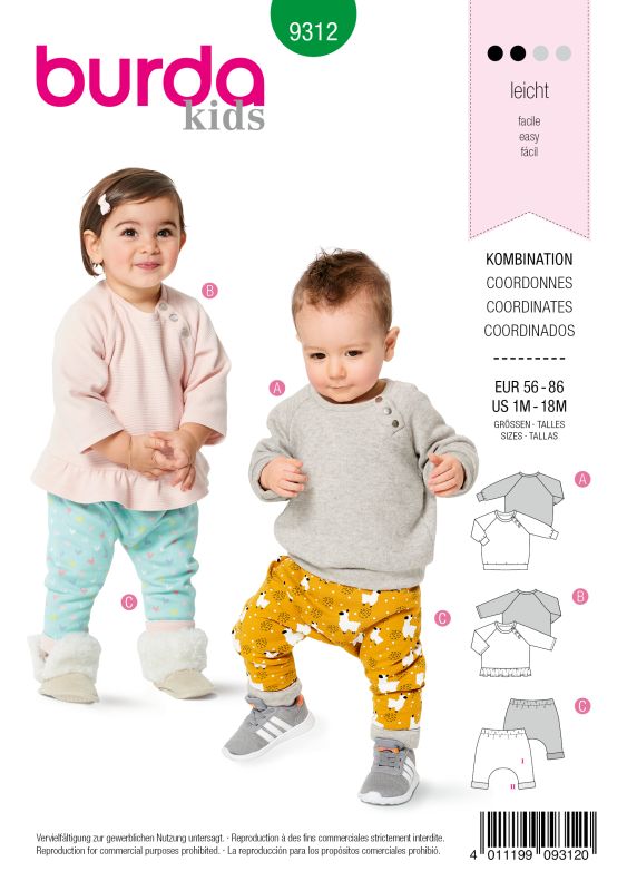 Schnittmuster Sweatshirt Burda 9312