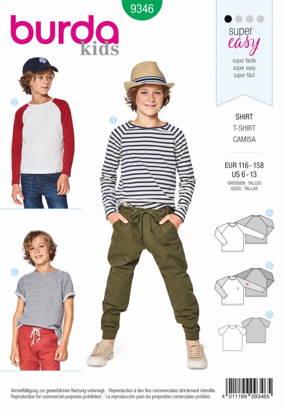 Schnittmuster Shirt Burda 9346