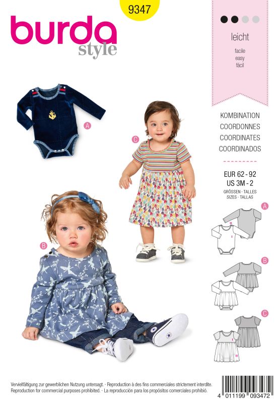 Schnittmuster Kombination Burda 9347