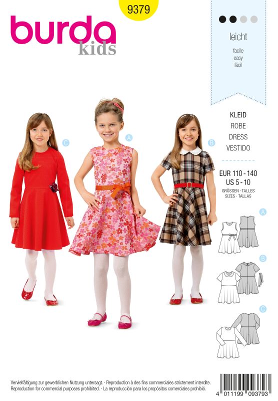 Schnittmuster Kleid Burda 9379