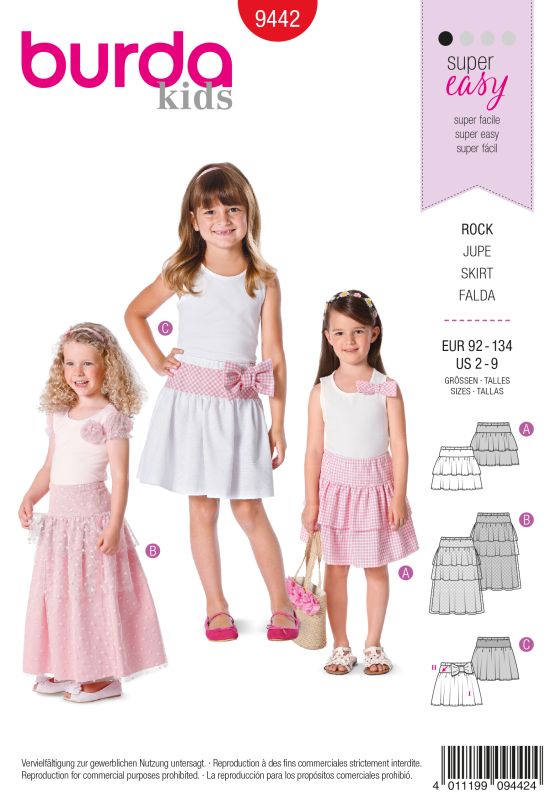 Schnittmuster Rock Burda 9442