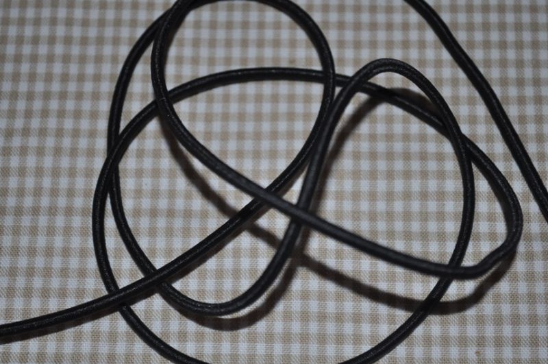 Gummikordel rund 3 mm schwarz