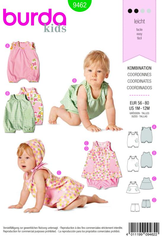 Schnittmuster Kombination Burda 9462