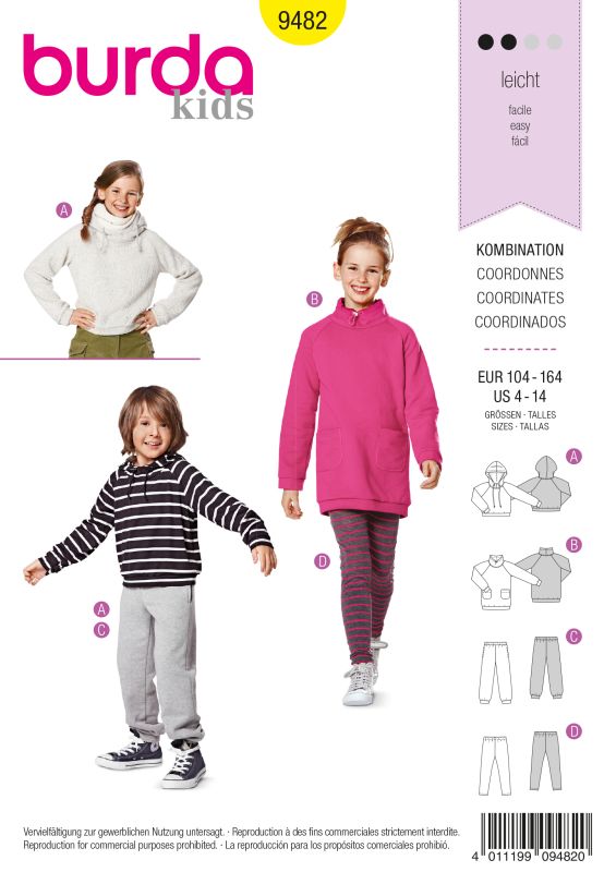 Schnittmuster Kombination Burda 9482