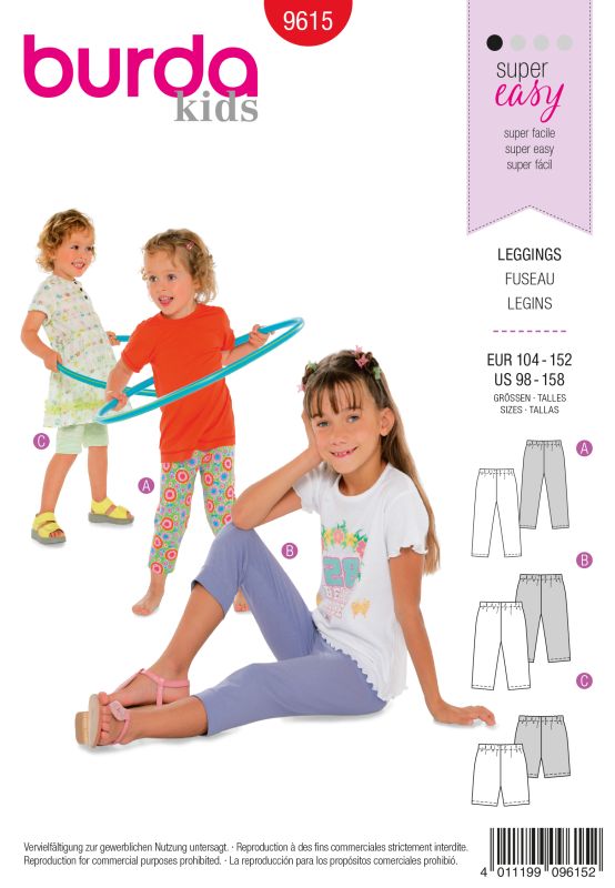 Schnittmuster Leggins Burda 9615