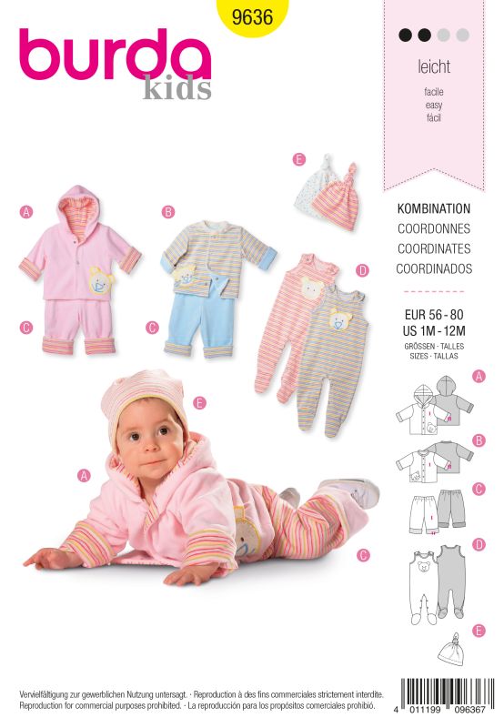 Schnittmuster Kombination Burda 9636