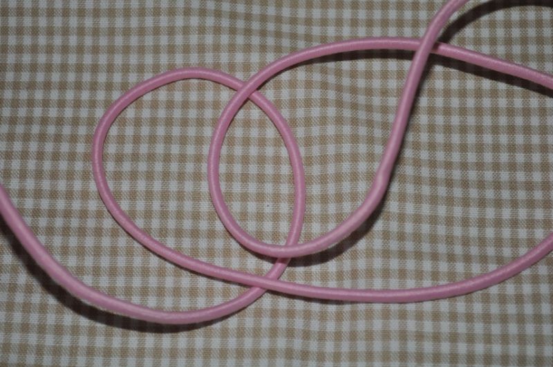 Gummikordel rund 3 mm rosa