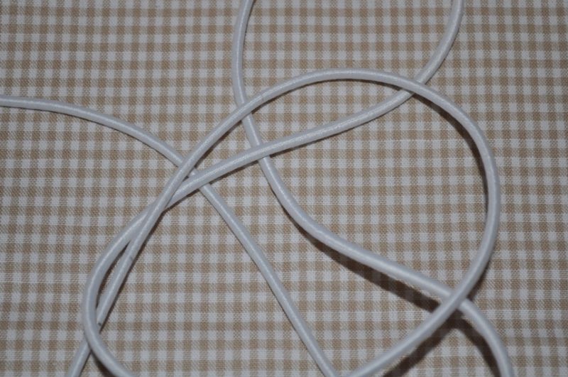 Gummikordel rund 3 mm weiß