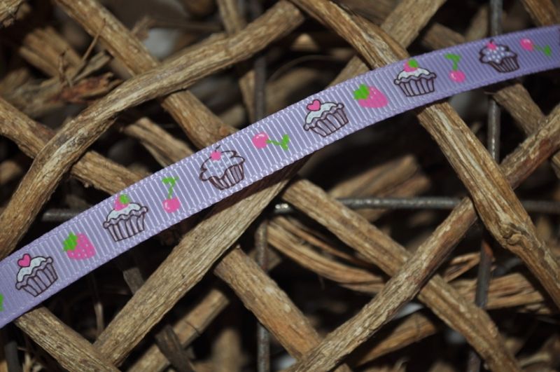 Ripsband *cupcakes* flieder schmal