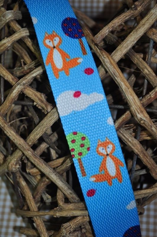 Gurtband Fuchs hellblau 30mm