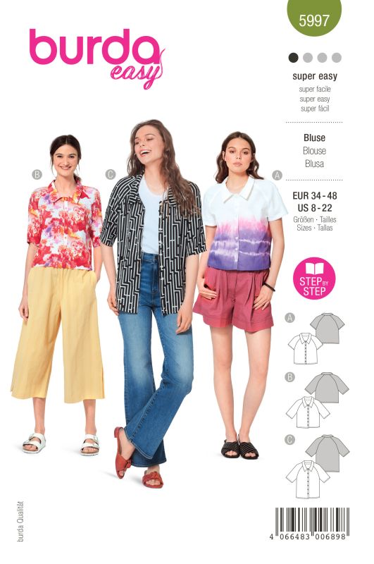 Schnittmuster Bluse  Burda 5997